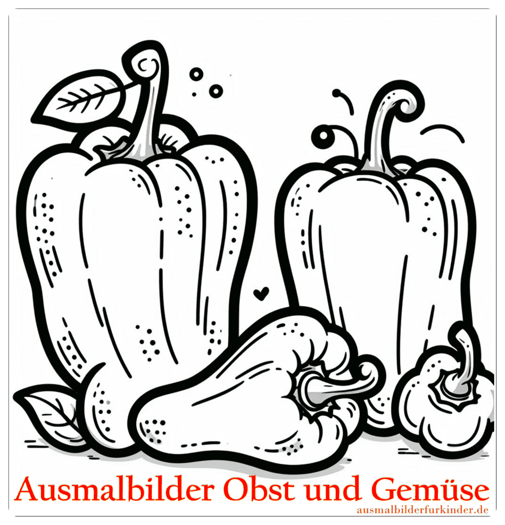 Eine Paprika Ausmalbilder Obst und Gemüse 23 by ausmalbilderfurkinder.de