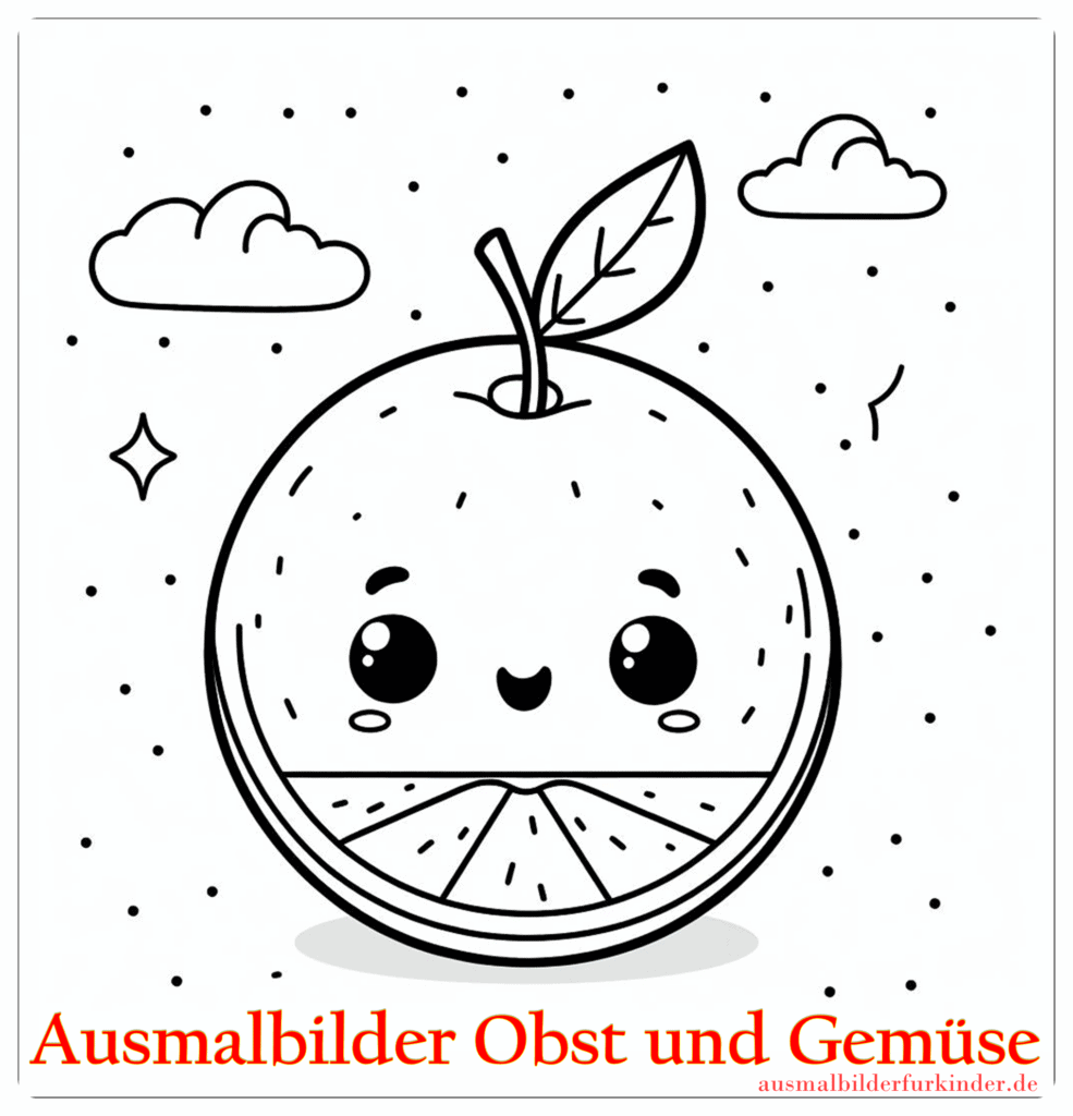 Orange Ausmalbilder Obst und Gemüse 30 by ausmalbilderfurkinder.de