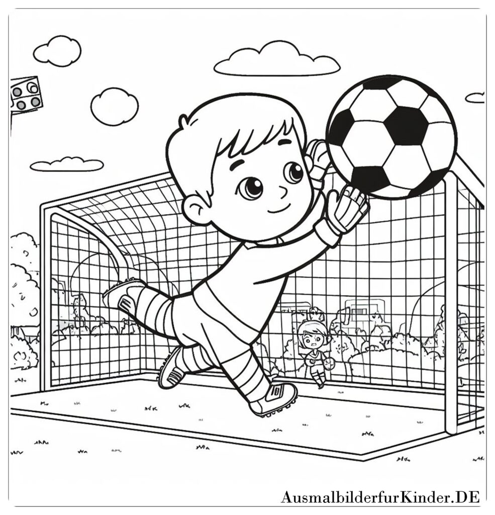 Ausmalbilder fußball torwart 03 by ausmalbilderfurkinder