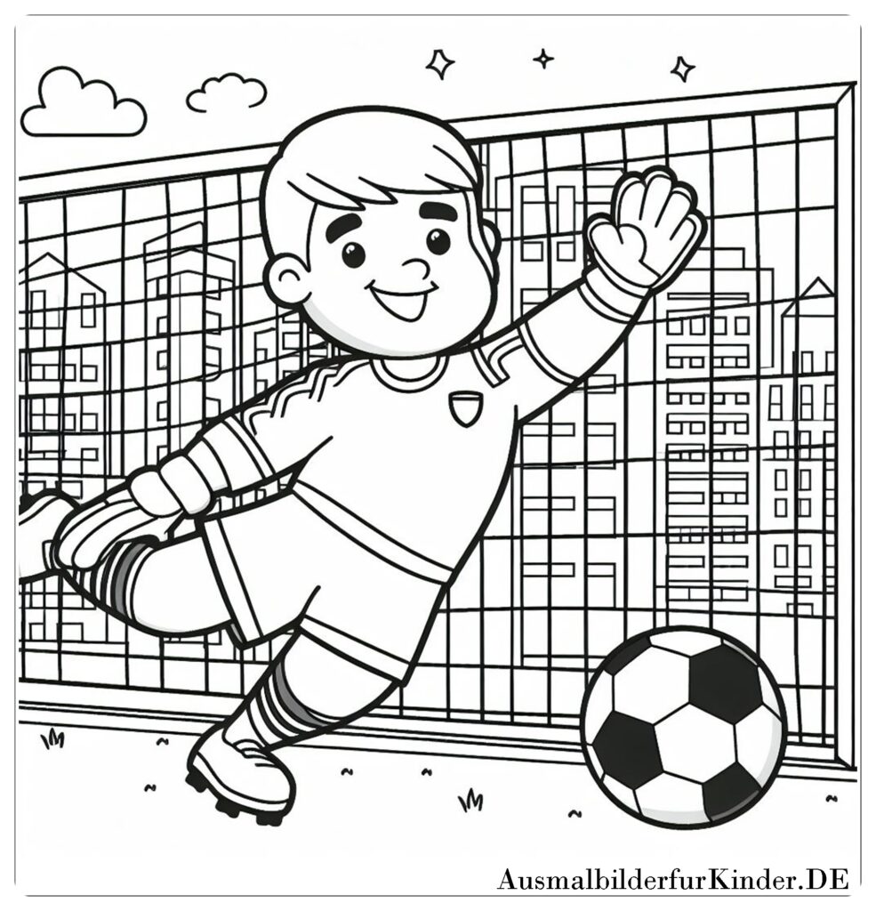 Ausmalbilder fußball torwart 06 by ausmalbilderfurkinder