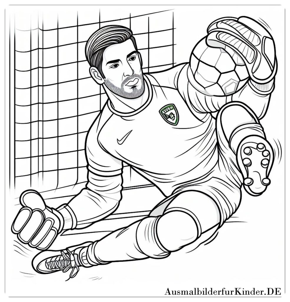 Ausmalbilder fußball torwart 13 by ausmalbilderfurkinder