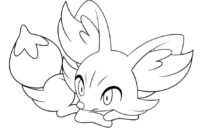 fennekin coloring page