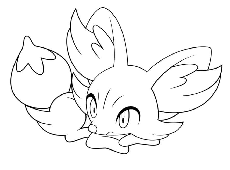 fennekin coloring page