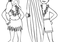 free hawaiian coloring pages