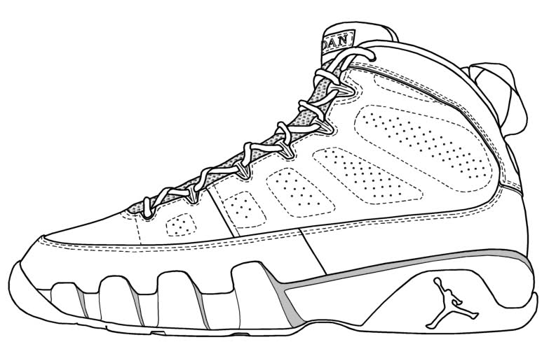 jordan 12 coloring page