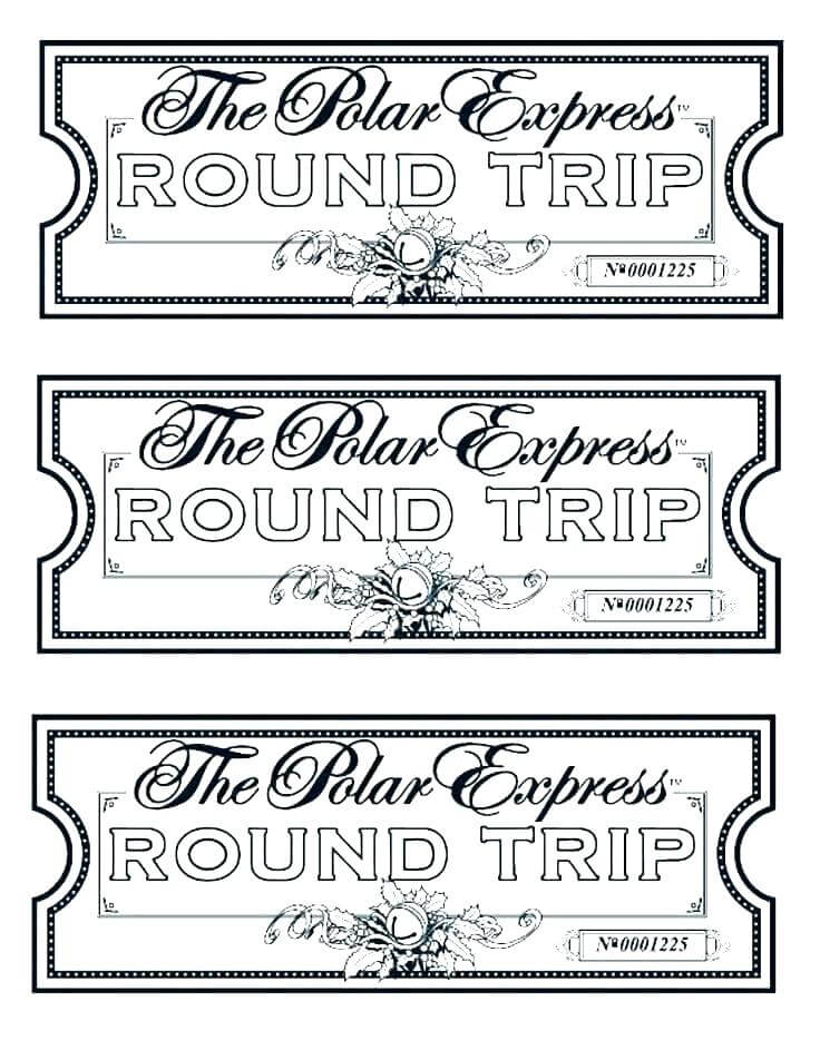 polar express ticket coloring page