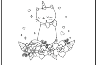 rainbow cat coloring pages