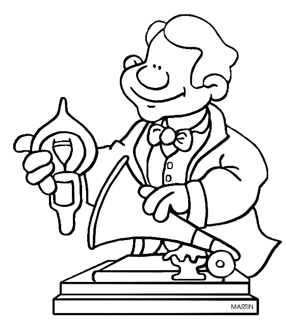 thomas edison coloring page