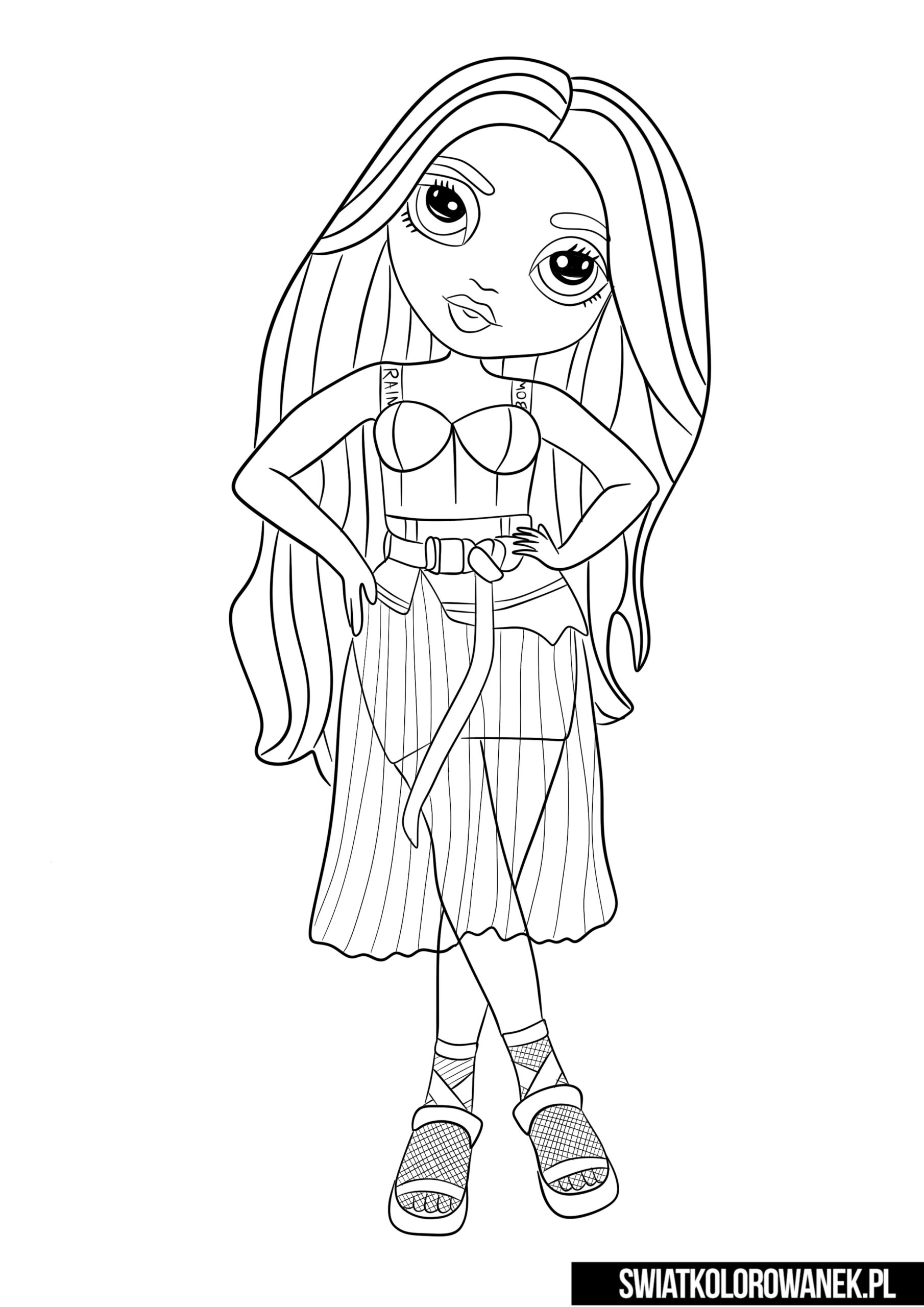 rainbow high coloring page