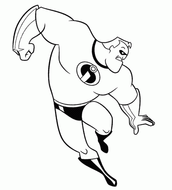 mr incredible coloring pages