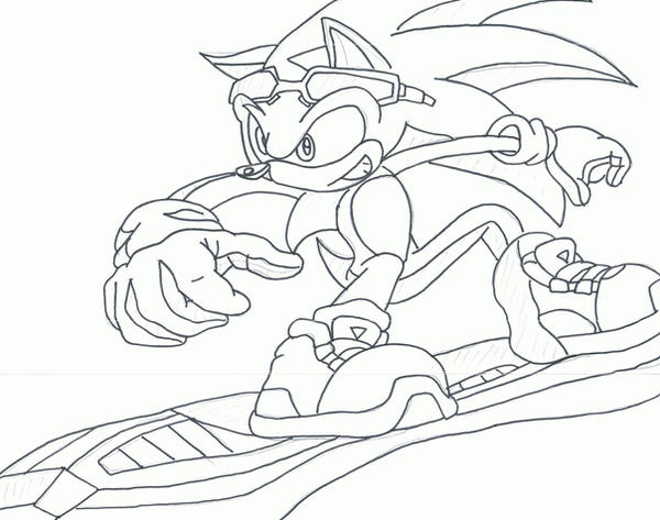 sonic riders coloring pages