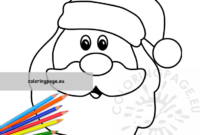 santa head coloring page