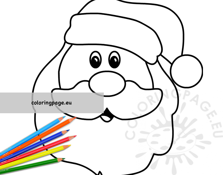 santa head coloring page