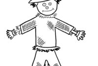 scarecrow face coloring page