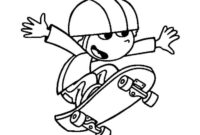 coloring page skateboard