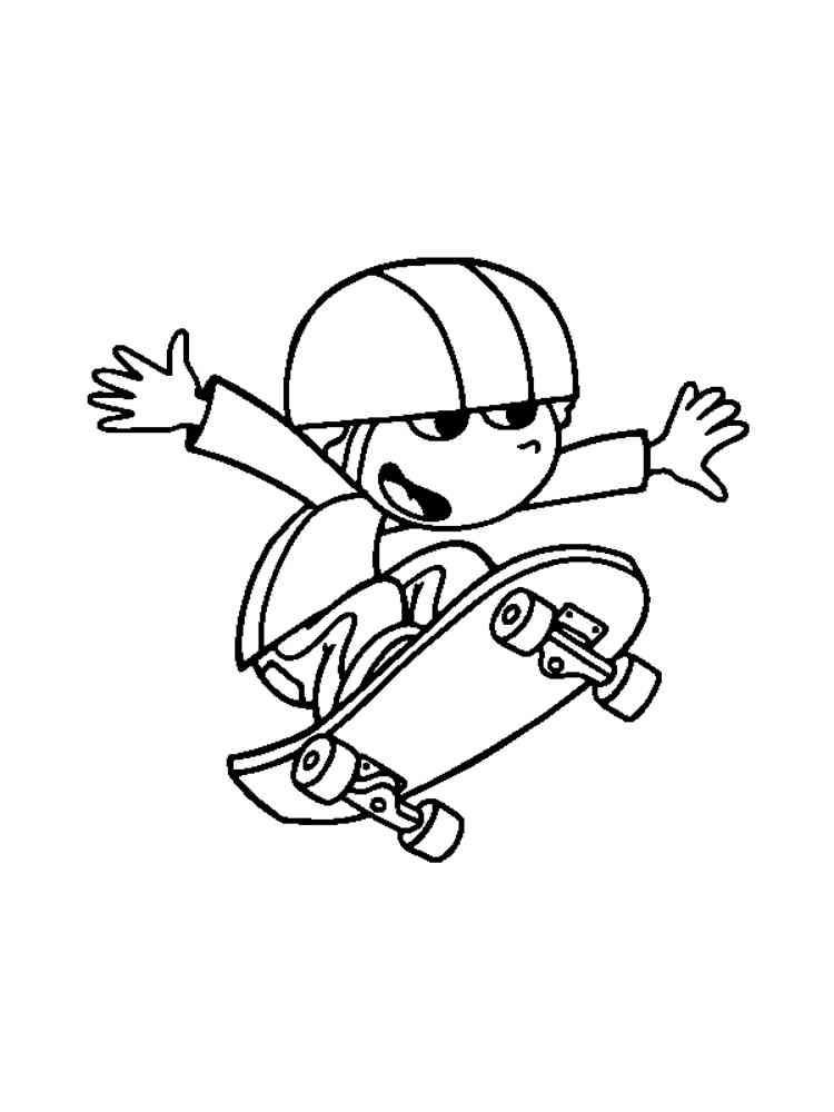 coloring page skateboard