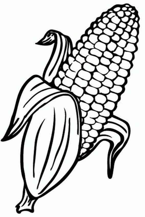 rainbow corn coloring page