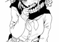 toga my hero academia coloring pages