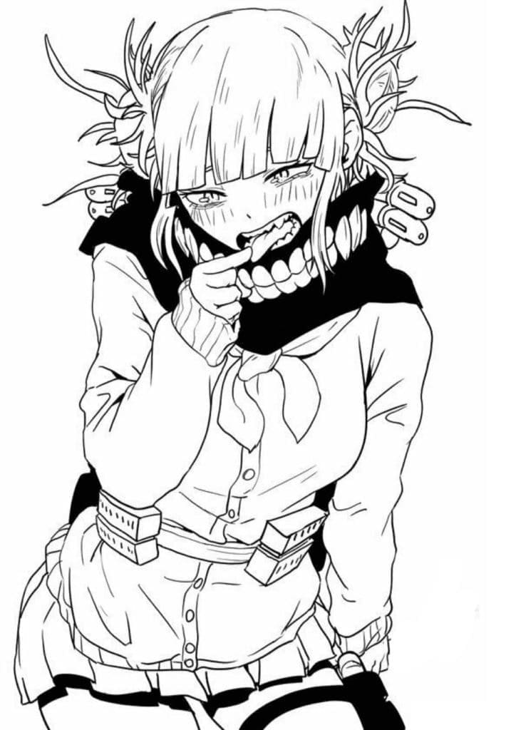 toga my hero academia coloring pages