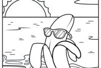 coloring page of banana