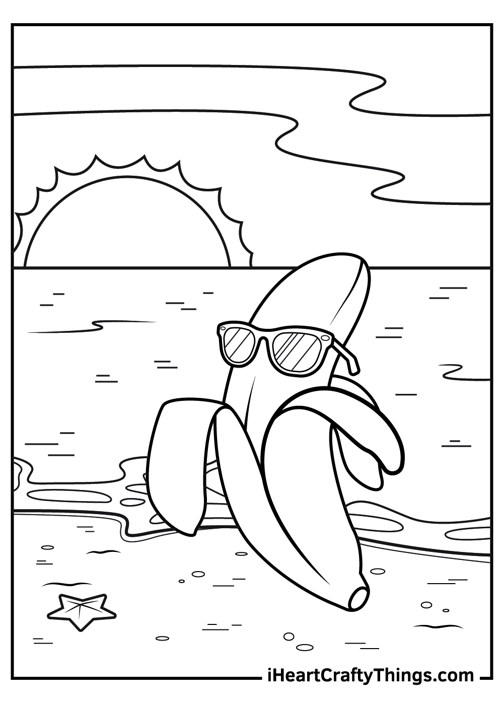 coloring page of banana