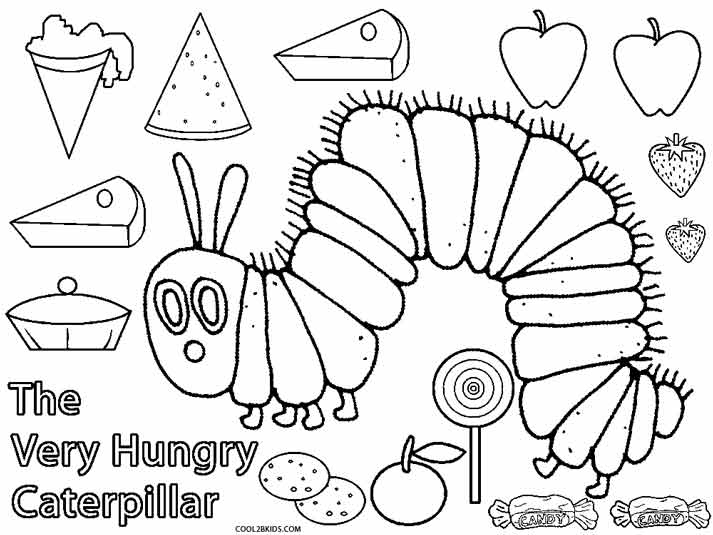 caterpillar and butterfly coloring pages