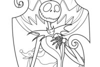 jack skellington and zero coloring page