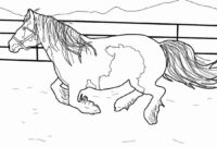 coloring pages of horses running