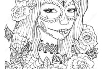 day of the dead coloring pages for adults