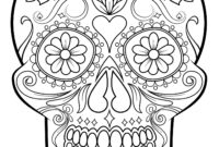 dia de los muertos skull coloring pages