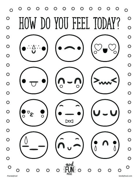 emotion coloring page