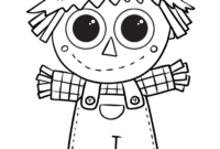 free scarecrow coloring pages