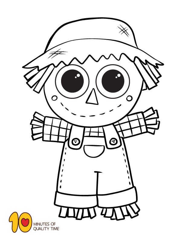 free scarecrow coloring pages