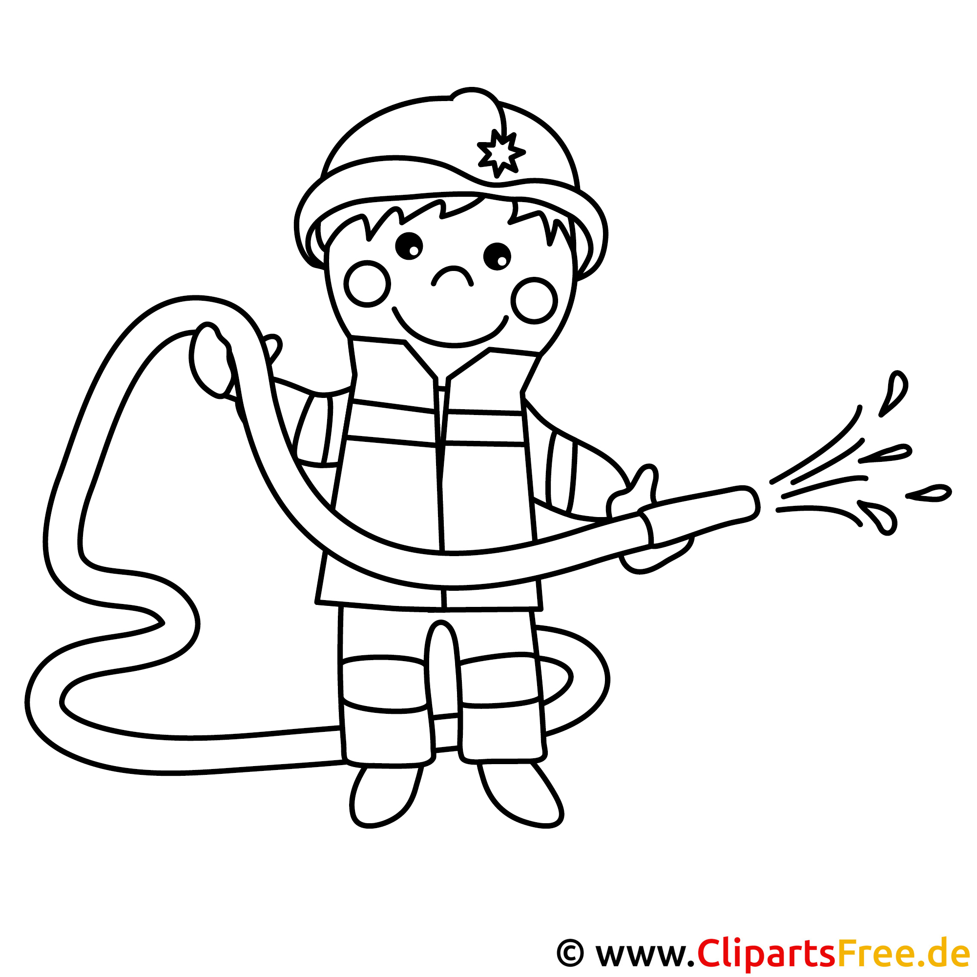 Photo de pompiers à colorier, coloriage