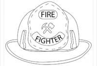 fire fighter hat coloring page