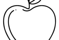 parts of an apple coloring page