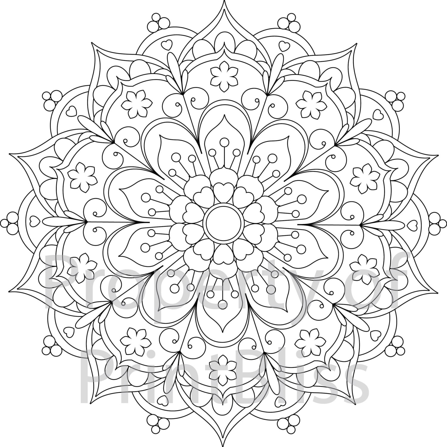 spring mandala coloring pages