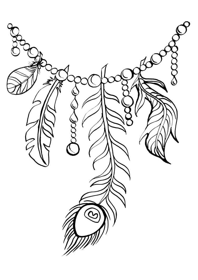 feathers coloring pages printable