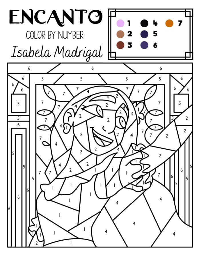 isabela encanto coloring pages printable