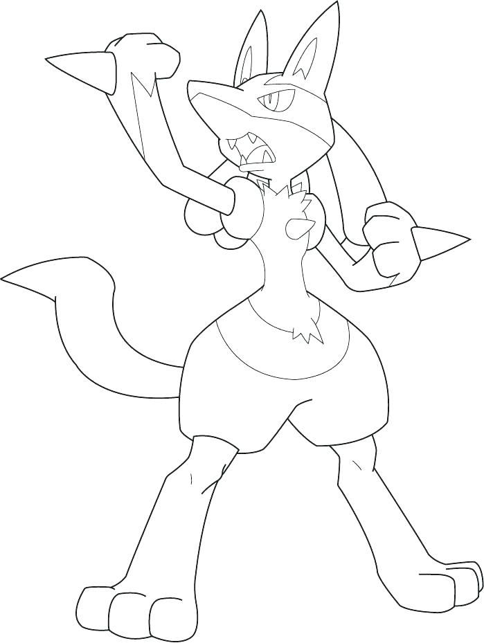 lucario coloring page