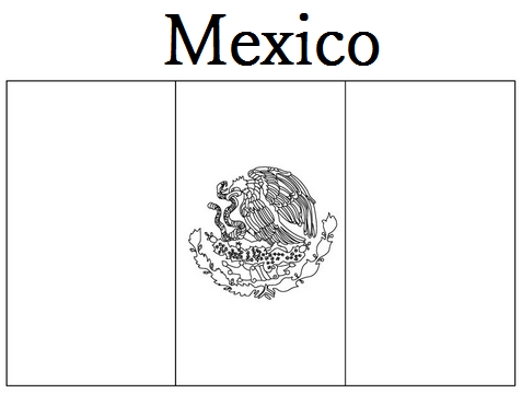 coloring page mexico flag