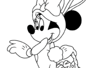 minnie mouse easter coloring pages