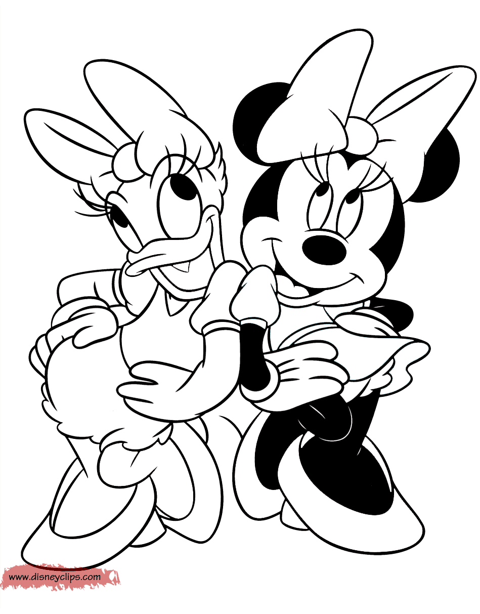 minnie mouse daisy duck coloring pages