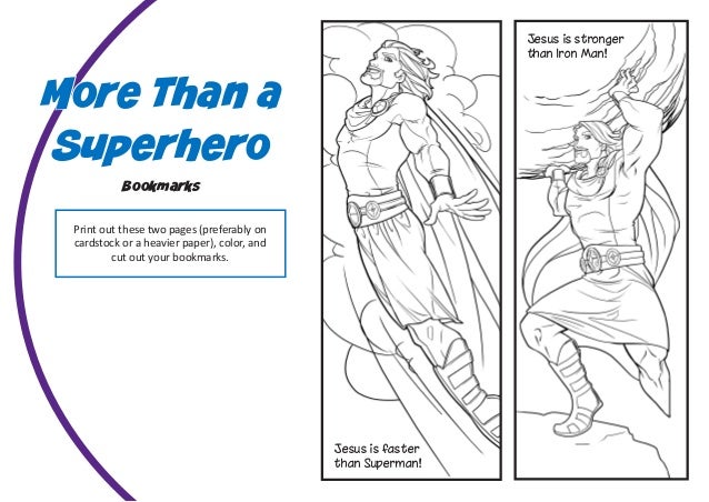 jesus is my superhero coloring page