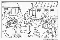 garden coloring pages for preschool