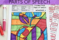 coloring page parts of speech intermediate