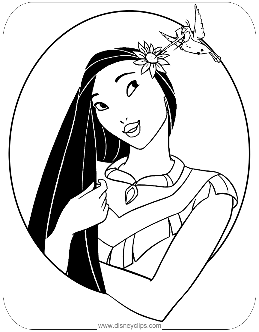 pocohontas coloring page