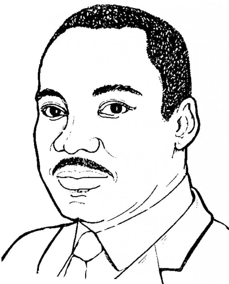 martin luther king jr coloring page for kindergarten