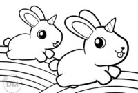 bunny unicorn coloring pages