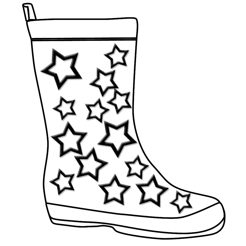 winter boots coloring pages